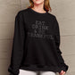 SIMPLY LOVE FULL SIZE EAT DRINK & BE THANKFUL ROUND NECK SWEATSHIRT
