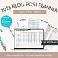 2025 Blog Post Planner Canva Template | 35 Pages