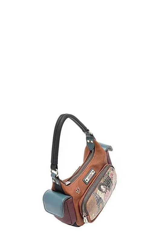 NICOLE LEE USA ECO-LEATHER SHOULDER BAG