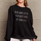 SIMPLY LOVE FULL SIZE LETTER GRAPHIC ROUND NECK SWEATSHIRT