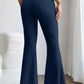 BASIC BAE FULL SIZE RIBBED HIGH WAIST FLARE PANTS