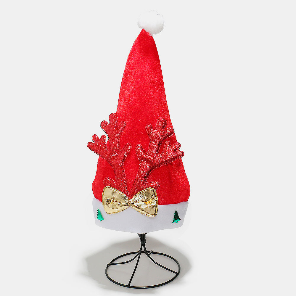 2 PIECE ANTLER CHRISTMAS HAT WITH POMPOM-Thriftique Marketplace