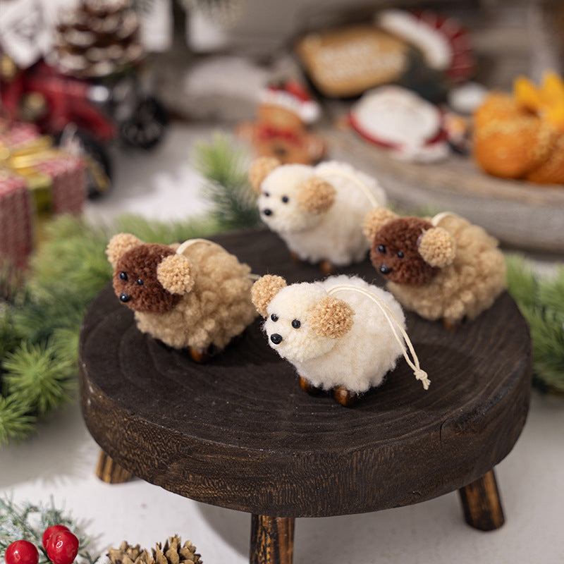 2-PIECE FUZZY PUPPY HANGING WIDGET-Thriftique Marketplace