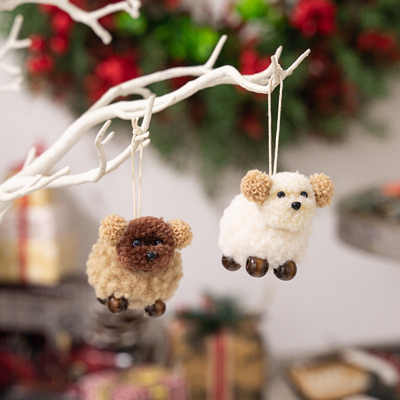 2-PIECE FUZZY PUPPY HANGING WIDGET-Thriftique Marketplace