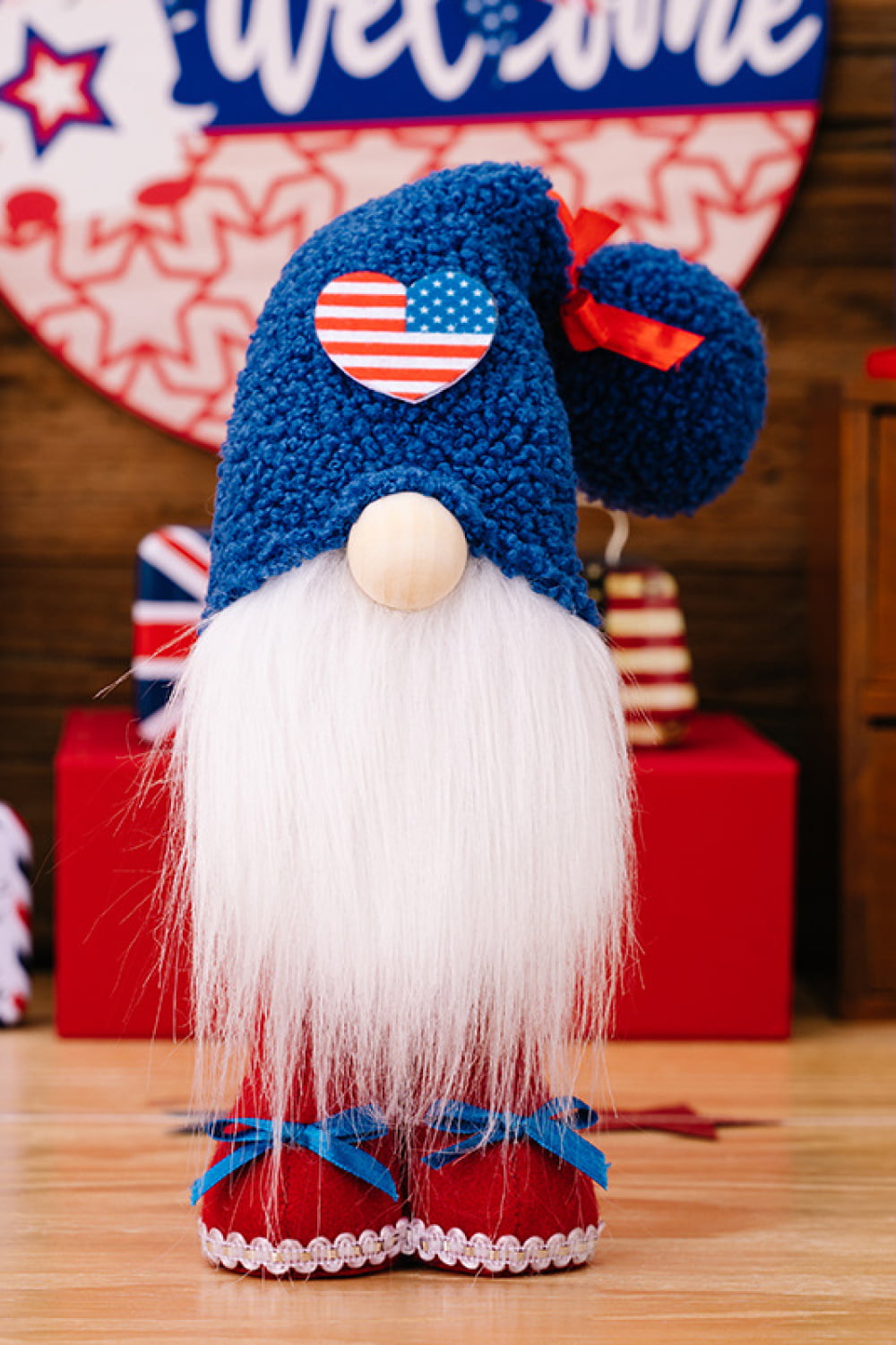 2-PIECE INDEPENDENCE DAY KNIT BEARD GNOMES-Thriftique Marketplace