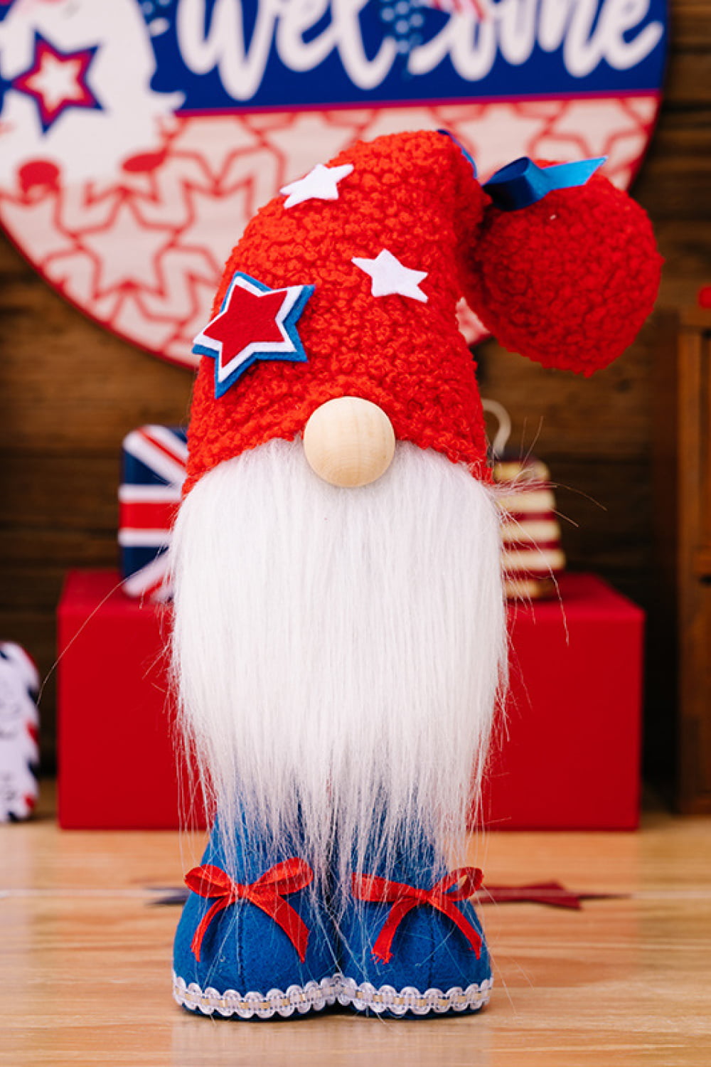 2-PIECE INDEPENDENCE DAY KNIT BEARD GNOMES-Thriftique Marketplace