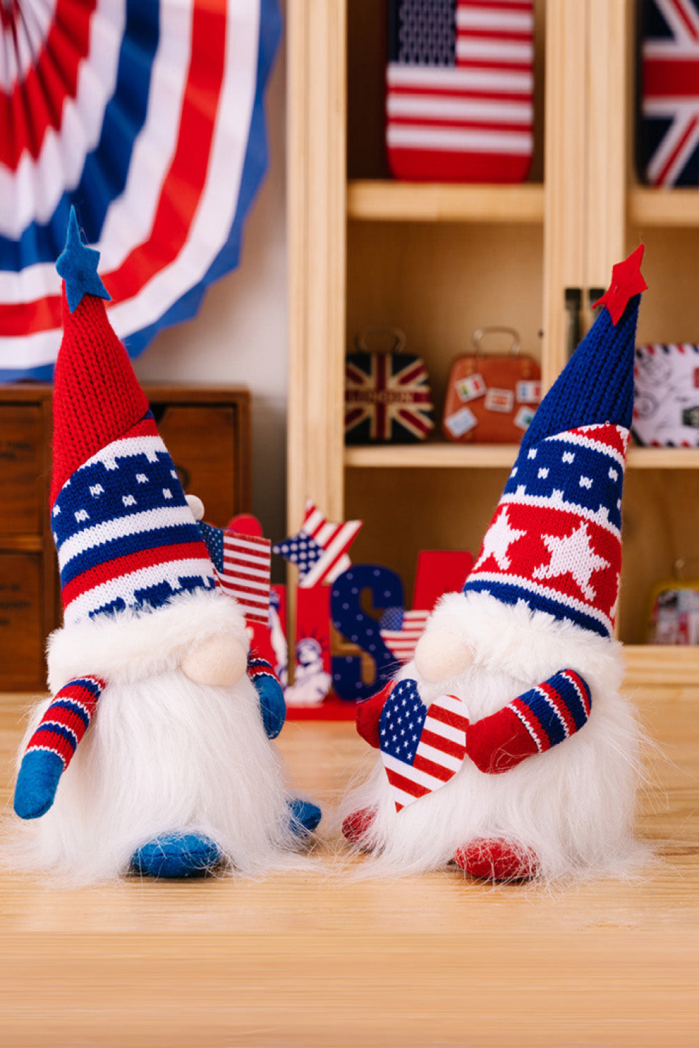 2-PIECE INDEPENDENCE DAY KNIT DECOR GNOMES-Thriftique Marketplace