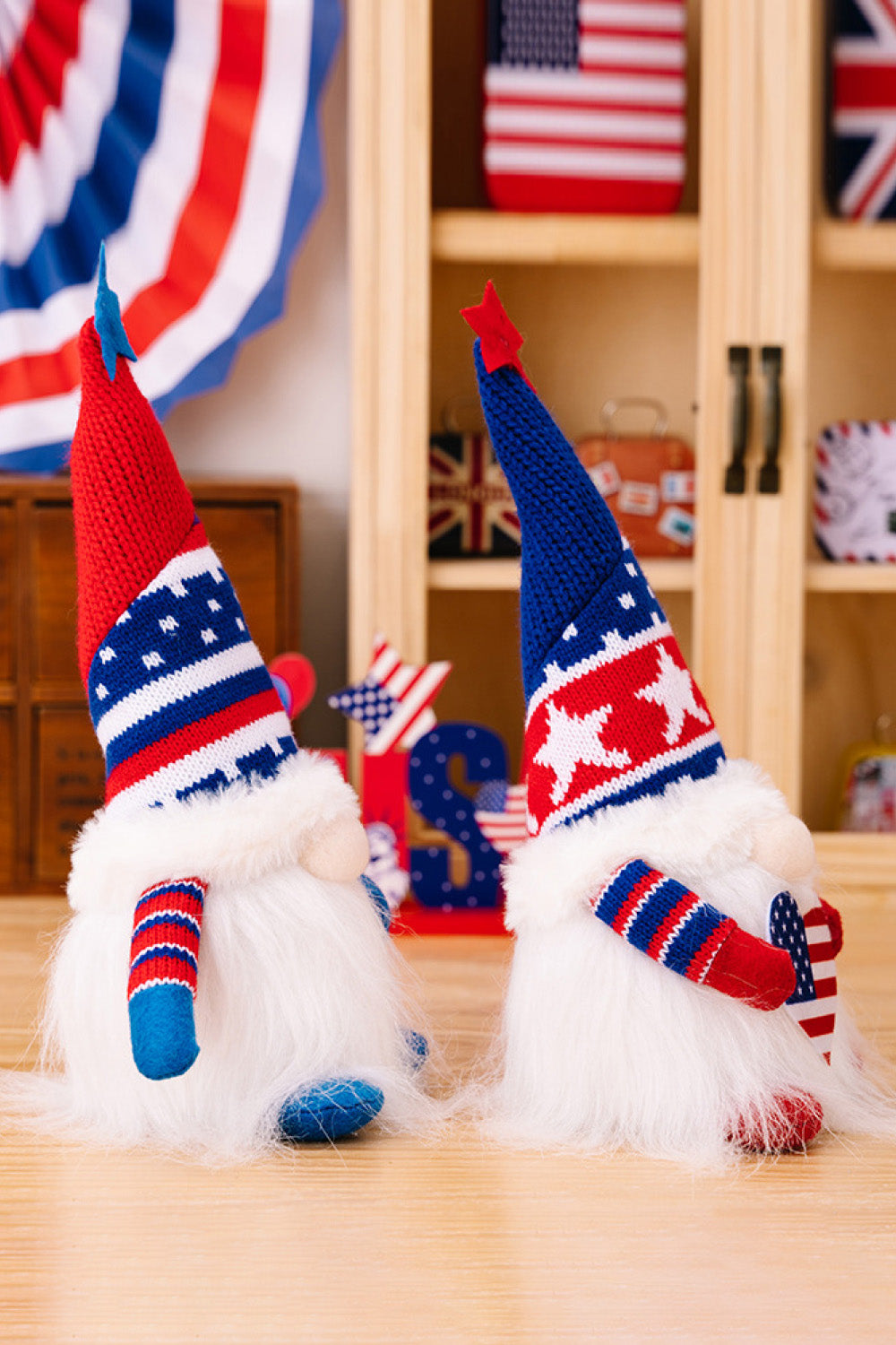 2-PIECE INDEPENDENCE DAY KNIT DECOR GNOMES-Thriftique Marketplace