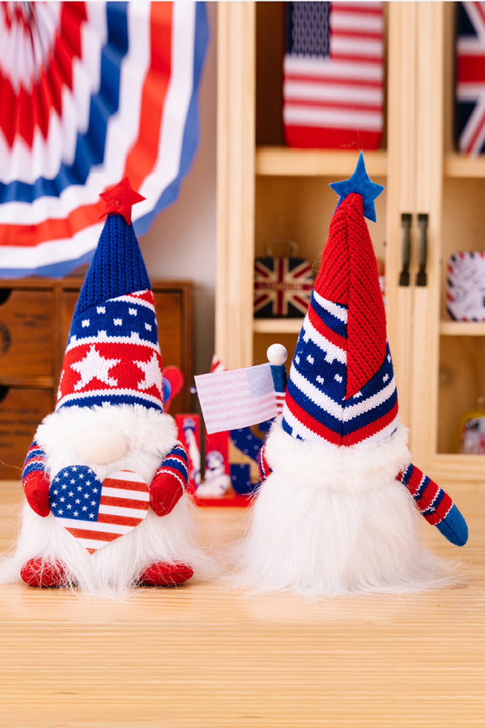 2-PIECE INDEPENDENCE DAY KNIT DECOR GNOMES-Thriftique Marketplace