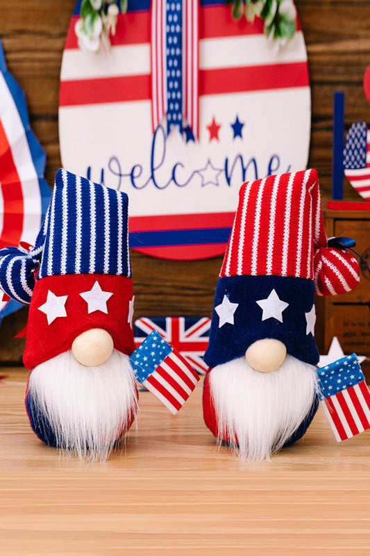 2-PIECE INDEPENDENCE DAY KNIT DECOR GNOMES-Thriftique Marketplace