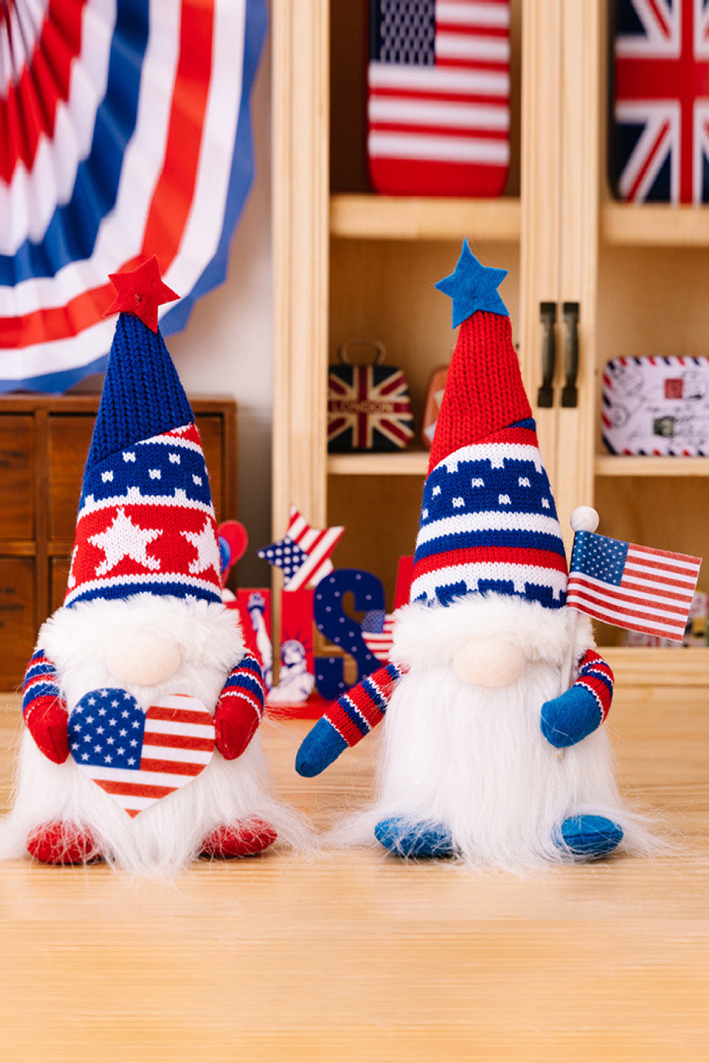 2-PIECE INDEPENDENCE DAY KNIT DECOR GNOMES-Thriftique Marketplace