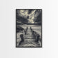 STORMY BEACH DOCK, DRAMATIC SKIES, COASTAL MOOD, FRAMED CANVAS PRINT, FALL WALL ART, ENTRYWAY DECOR, MOODY SEASCAPE, RUSTIC COASTAL HOME