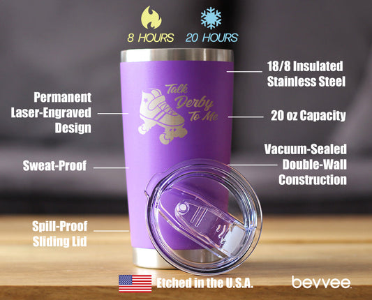 TALK DERBY TO ME - 20 OZ COFFEE TUMBLER
