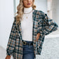 IVY LANE PLAID SNAP DOWN HOODED JACKET