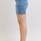 JUDY BLUE FULL SIZE MID RISE BERMUDAS DENIM SHORTS W/ BACK FLAP POCKETS PLUS SIZE