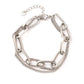 18K STAINLESS STEEL LAYERED PAPERCLIP BRACELET