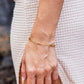 18K STAINLESS STEEL NON TARNISH PAPERCLIP BRACELET