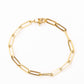 18K STAINLESS STEEL NON TARNISH PAPERCLIP BRACELET
