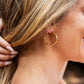 18K STAINLESS STEEL TWISTED HOOP EARRINGS