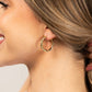 18K STAINLESS STEEL TWISTED HOOP EARRINGS