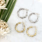 18K STAINLESS STEEL TWISTED HOOP EARRINGS