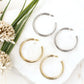 14K STAINLESS STEEL OPEN HOOP EARRINGS