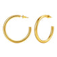 14K STAINLESS STEEL OPEN HOOP EARRINGS