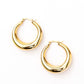 18K STAINLESS STEEL MOD HOOP EARRINGS