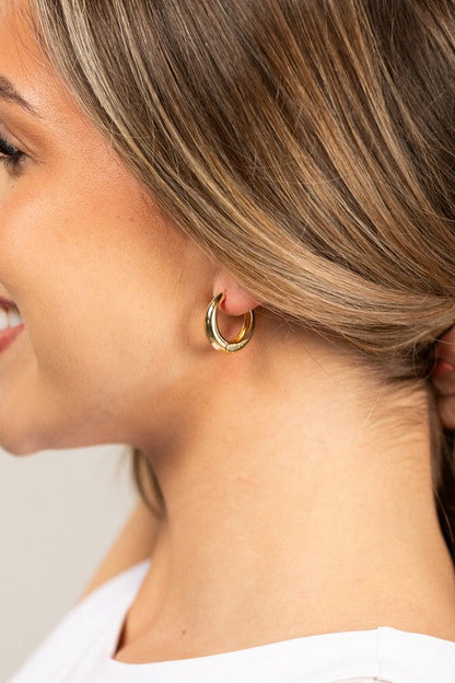14K STAINLESS STEEL EVERYDAY HUGGIE EARRINGS