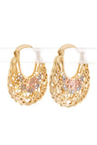 3 TONE LASER CUT ICONIC HOOP EARRINGS