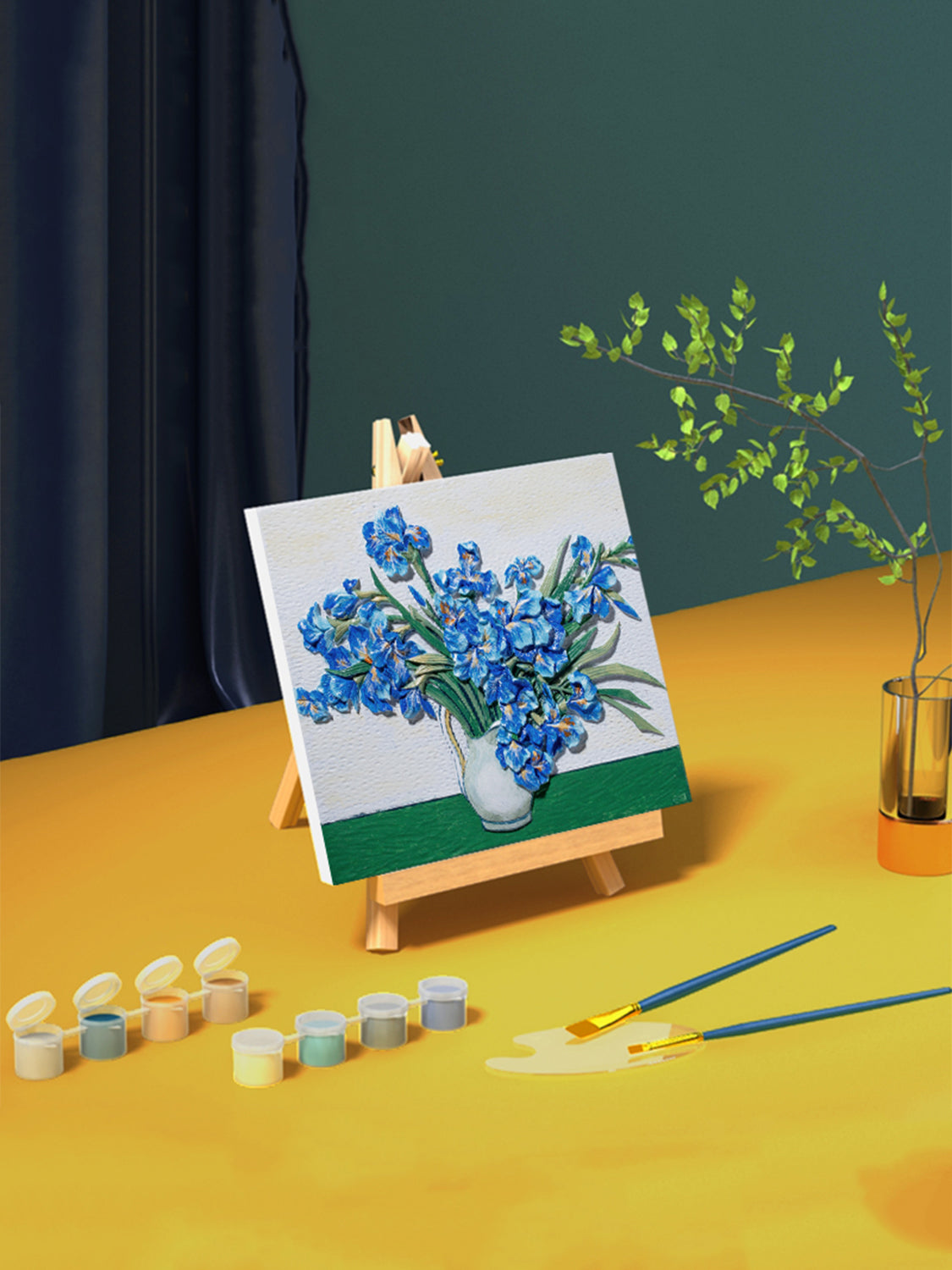 RELIEF VAN GOGH'S IRISES DIY 3D OIL PAINTING KIT