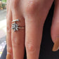 .925 STERLING SILVER CZ SNOWFLAKE ADJUSTABLE RING
