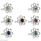 20 GAUGE NOSE BONE STERLING SILVER FLOWER - 6