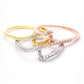 3 IN 1 TRI-TONE CZ TWISTING RINGS