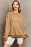 SIMPLY LOVE FULL SIZE KINDA LAZY ROUND NECK SWEATSHIRT