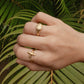 TEXTURED WRAPPED CROSS RING
