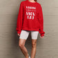 SIMPLY LOVE FULL SIZE WISHING FOR A SNOW DAY ROUND NECK SWEATSHIRT