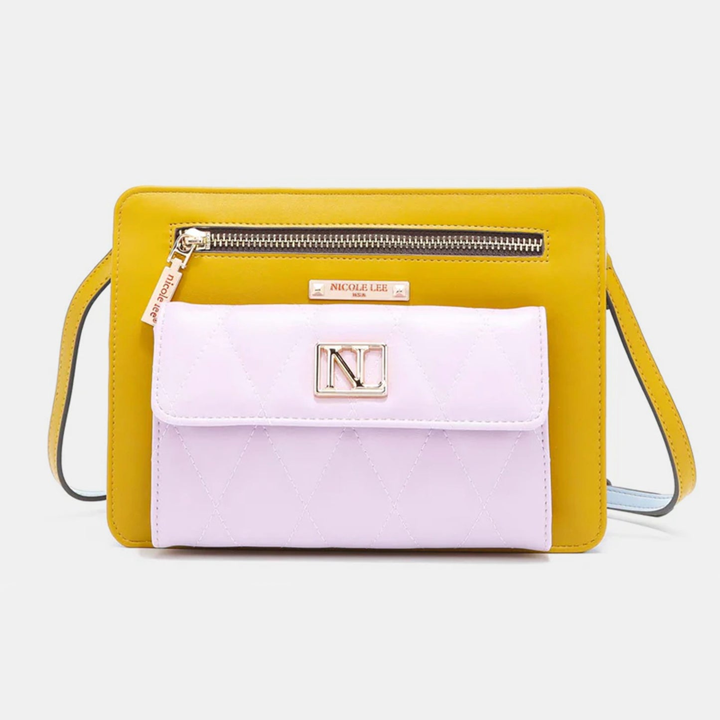 NICOLE LEE USA COLOR BLOCK CROSSBODY BAG