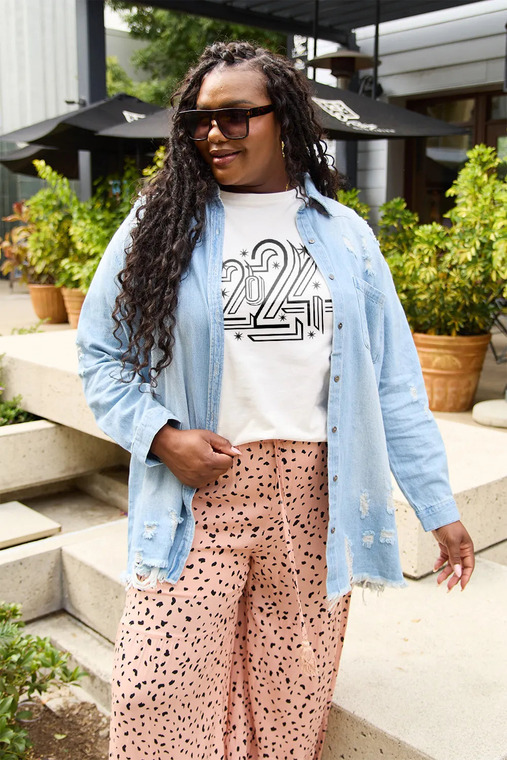 SIMPLY LOVE FULL SIZE 2024 ROUND NECK SHORT SLEEVE T-SHIRT