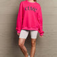SIMPLY LOVE FULL SIZE CIAO！ROUND NECK SWEATSHIRT