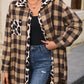 IVY LANE PLAID BUTTON UP DROPPED SHOULDER JACKET