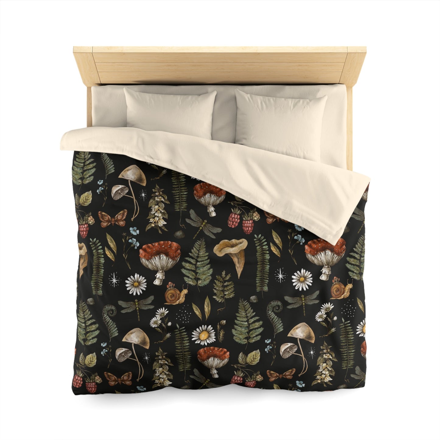 DARK FOREST PATTERN MICROFIBER DUVET COVER