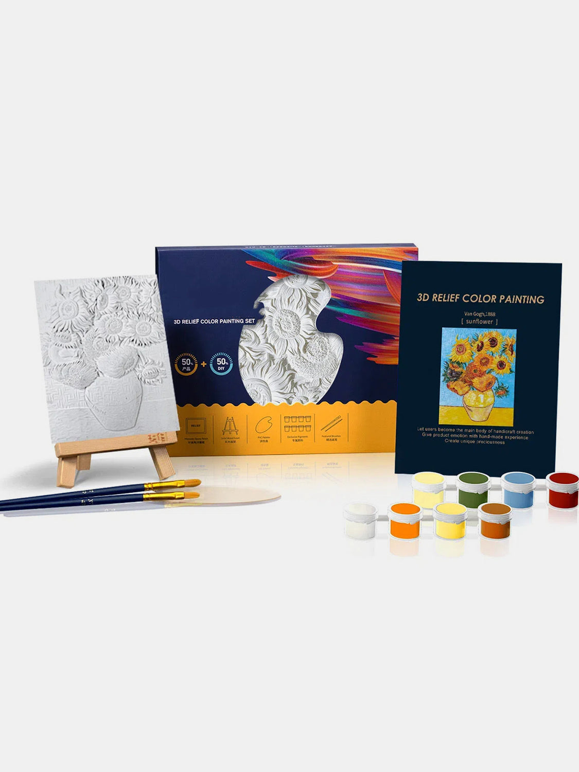 RELIEF VAN GOGH'S SUNFLOWERS DIY 3D OIL PAINTING KIT