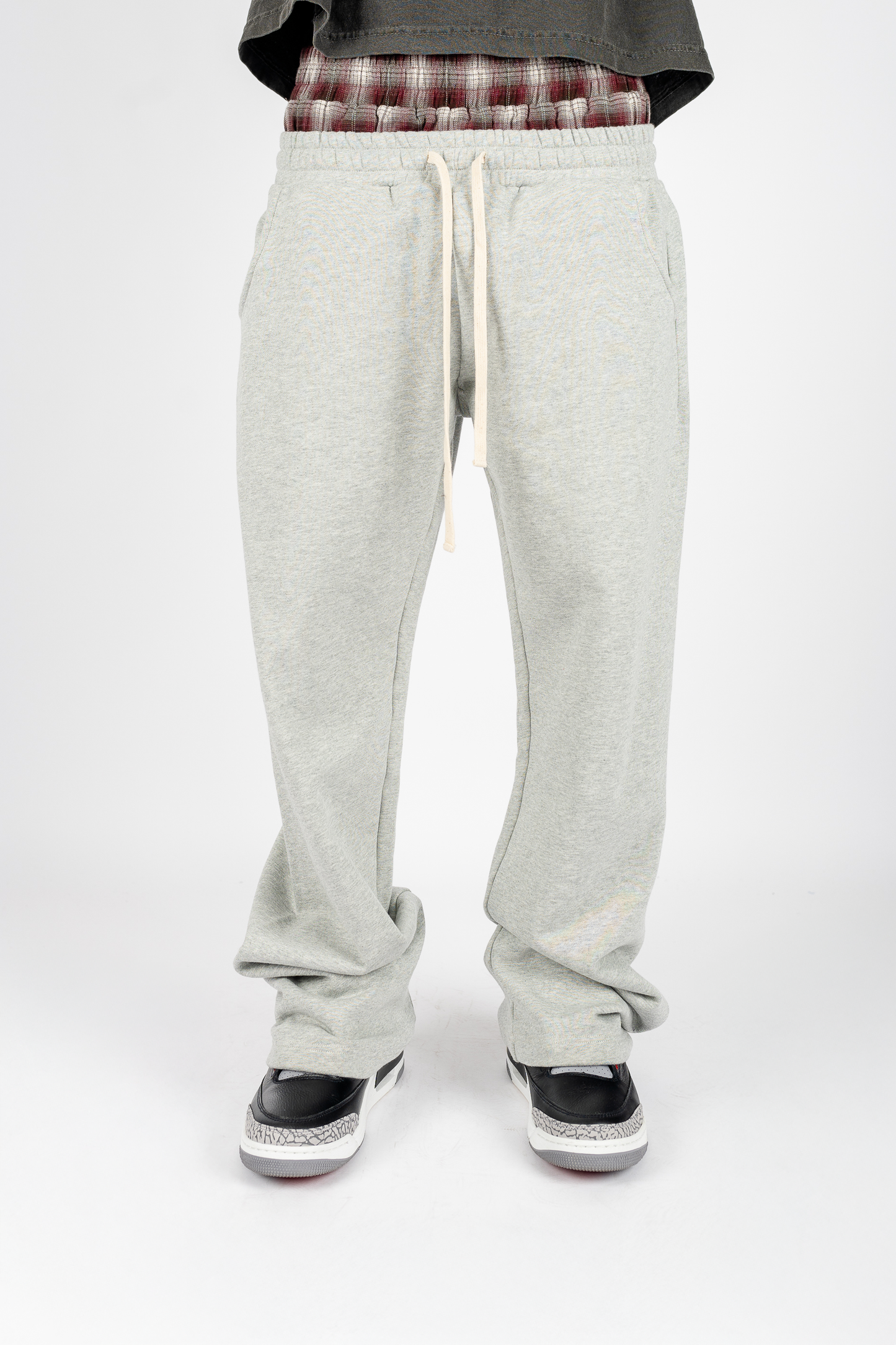 THE LABEL DOUBLE WAISTED SWEATPANTS