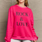 SIMPLY LOVE FULL SIZE ROCK ＆ LOVE ROUND NECK SWEATSHIRT