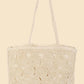 FAME SQUARE BRAIDED PATTERN TOTE BAG