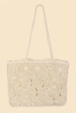 FAME SQUARE BRAIDED PATTERN TOTE BAG
