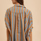ANNIE WEAR OVERSIZED DROP SHOULDER STRIPED WOVEN SHIRT
