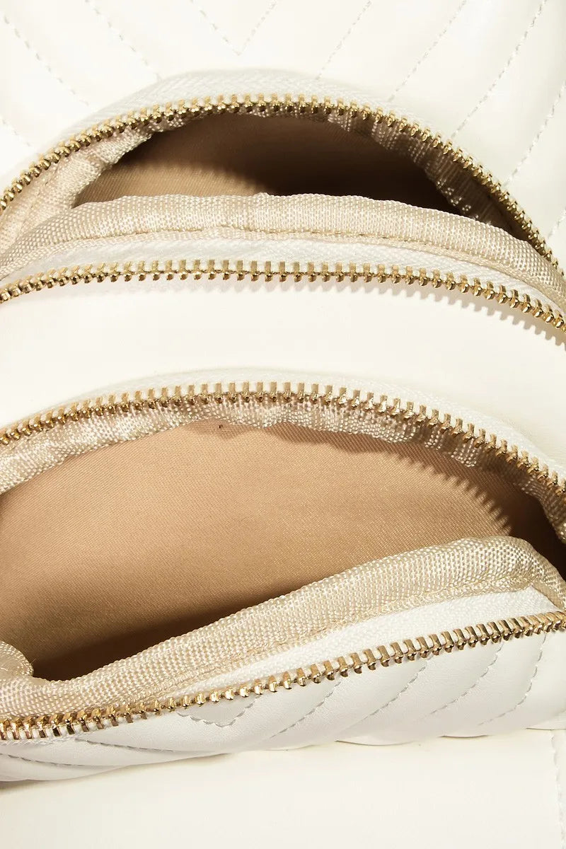 FAME FAUX LEATHER CUSHIONED SLING BAG