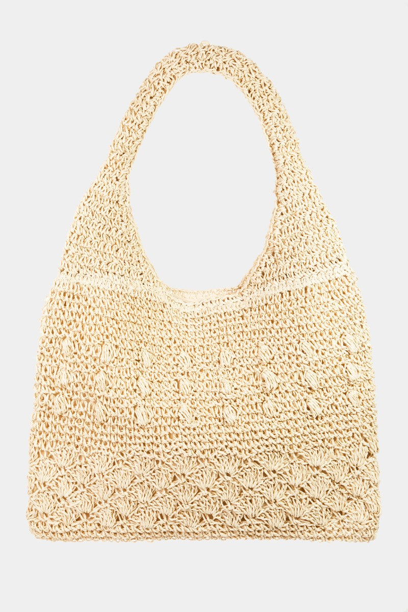 FAME STRAW BRAIDED TOTE BAG